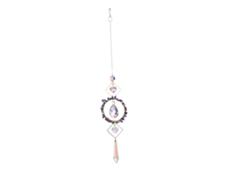 Colgante de prisma de cristal artificial, adorno de Violetaslowmoose