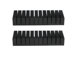 Kit De Disipadores De Calor De Aluminio (2 Unidades, 120x40x20 Mm) Con Ranuras Para Componentes Electrónicos.