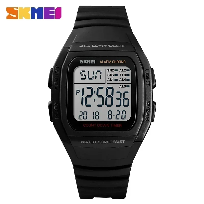 Reloj De Pulsera Para Hombre (negro), Reloj De Pulsera Para Hombre, Digital Luminoso, Doble Zona Horaria, Reloj Deportivo.
