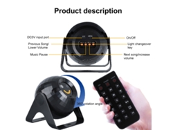 Proyector De Luz Rgbw Con Láser, Control Remoto De 360°, Múltiples Modos Para Ktv, Escenarios Y Fiestas.