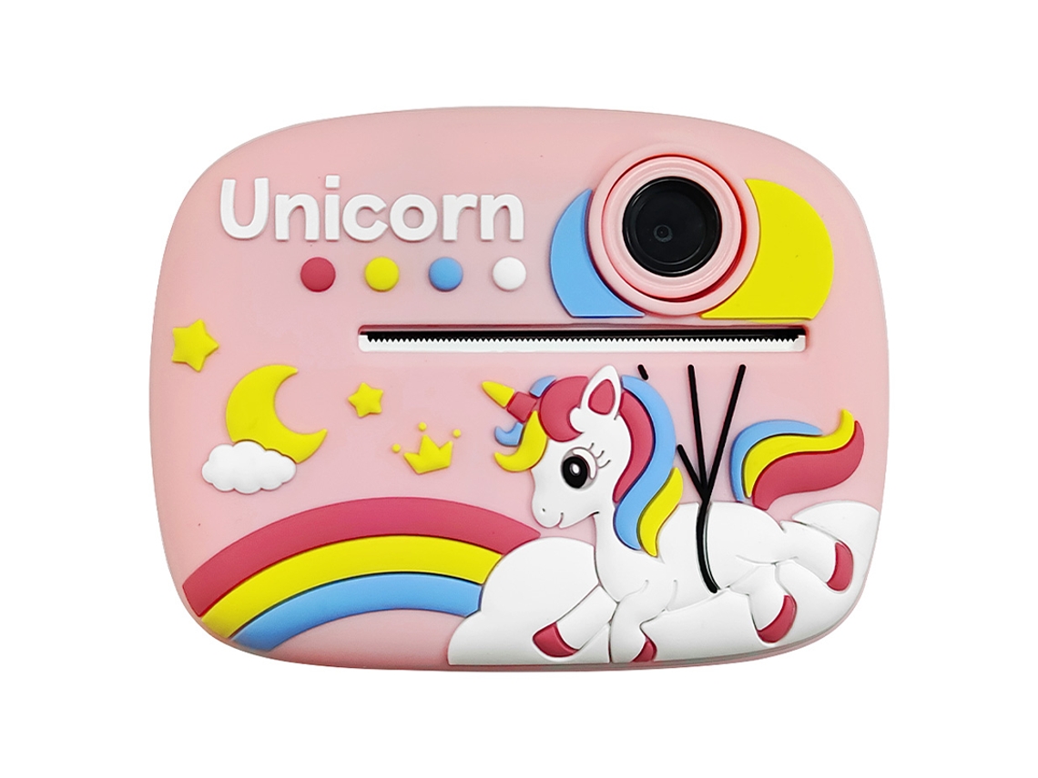 Cámara infantil D1 con impresión instantánea, 2400 W, lente dual HD, pantalla de 2,4 pulgadas, video de 1080p con pegatinas y tarjeta TF de 32 GB (Chronus)