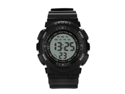Reloj Deportivo Electrónico Hombre Pantalla Digital Cristal Negro