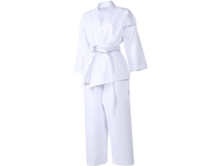 Kimono De Kárate Blanco De Poliéster Para Adulto, Resistente Al Desgaste.