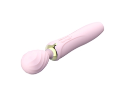 Vibrador De 2 Cabezas Con 7 Vibraciones Y 3 Empujes Para Mujer (rosa)
