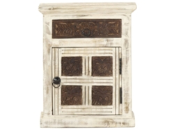 Maison Exclusive - Mesita De Noche De Madera Maciza De Mango Blanco 40x30x50 Cm