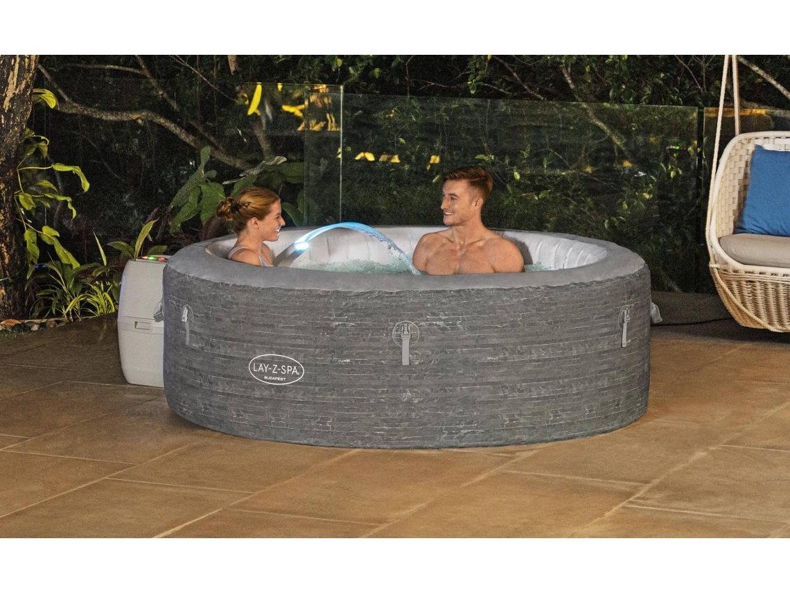 Fuente de agua con retroiluminación LED Bestway Lay Z Spa
