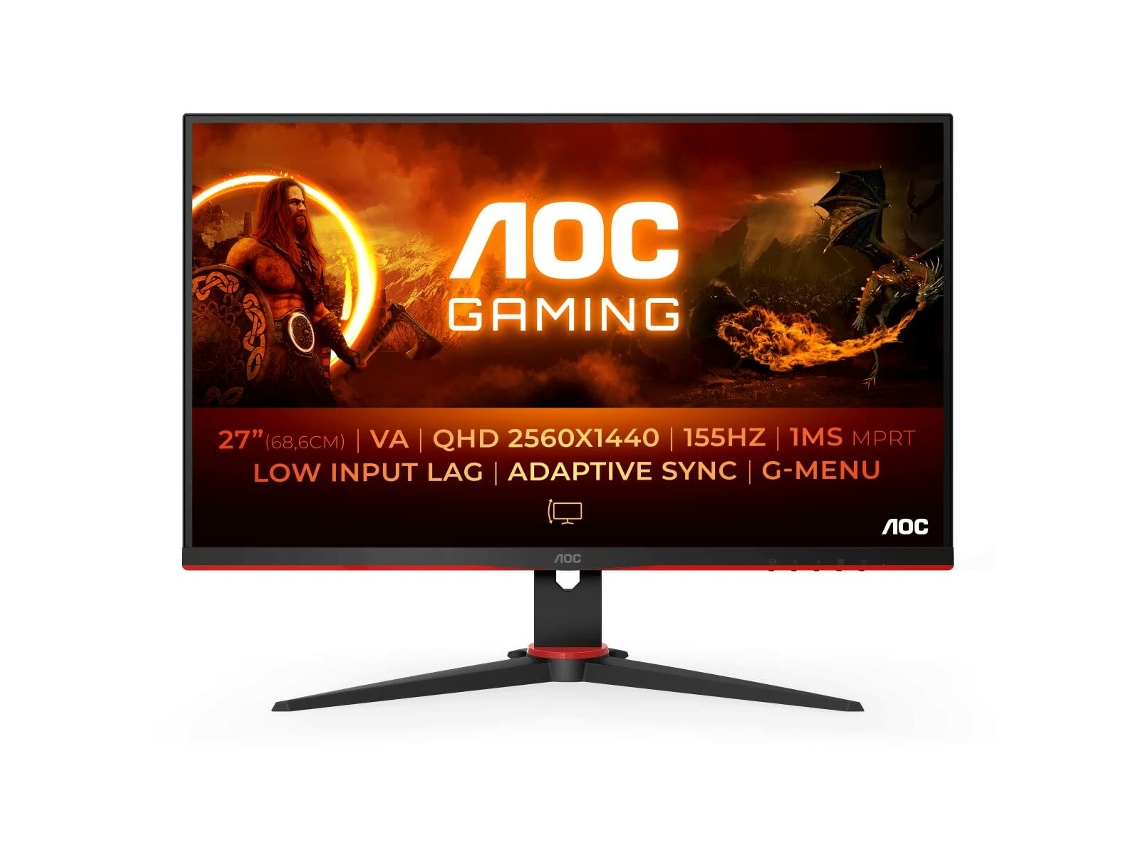 Monitor AOC Gaming Q27G2E/BK (Negro/Rojo - VA - 27" - Quad HD - Enchufe EU - 1 ms)
