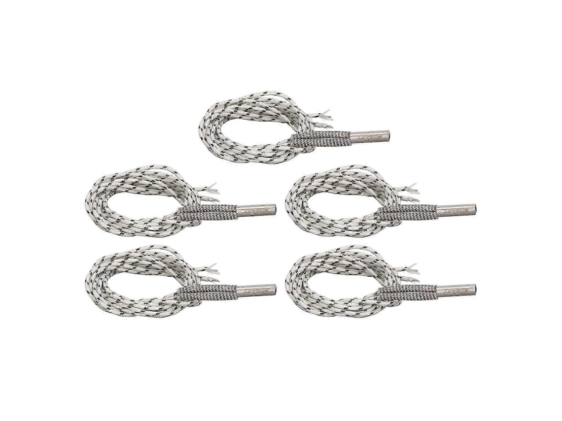 Juego de 5 tubos calefactores para impresora 3D, 50 W, con cabezal de acero inoxidable y cable cromado, varilla calefactora para impresora 3D.