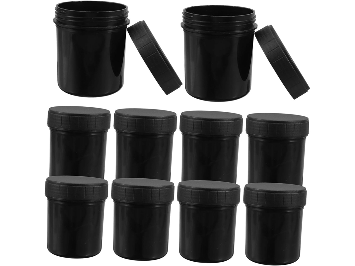 Frascos De Plástico De 10 Piezas Con Tapas Herméticas, Recipientes Reutilizables Para Gránulos E Ideales Para