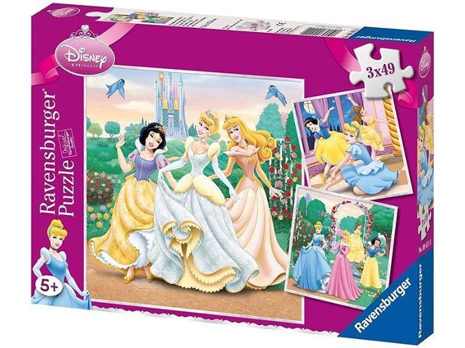 Conjunto de 3 Puzzles RAVENSBURGUER Los Suenos de Princesa (49 piezas)
