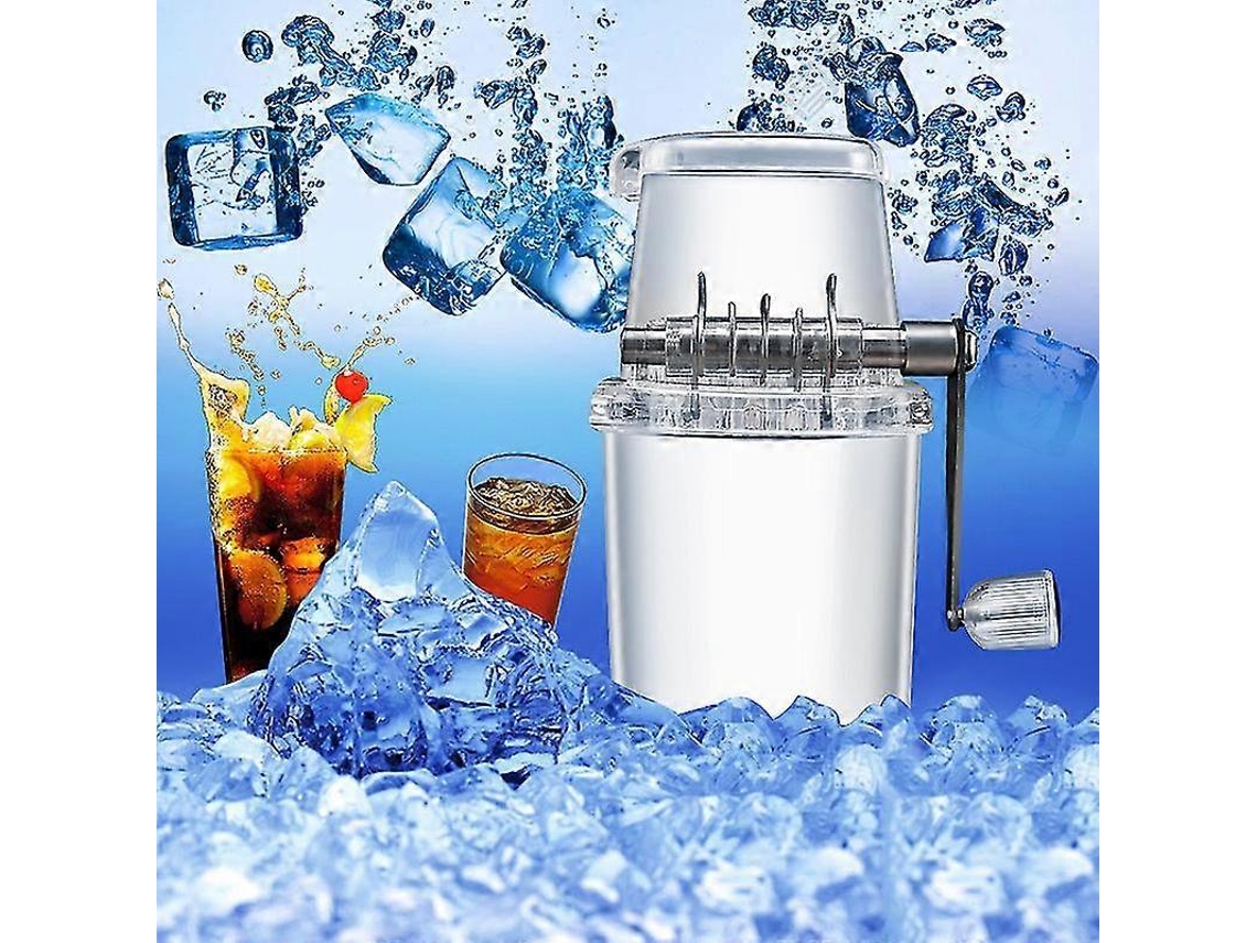 Trituradora de hielo manual para el hogar, transparente, multifuncional, máquina de hielo raspado manual, máquina de hielo raspado transparente Rosewell