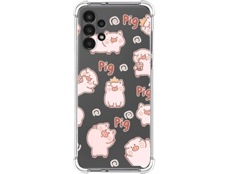 Carcasa para Samsung Galaxy A13 4G TUMUNDOSMARTPHONE Dibujos Antigolpes Cerdos Multicolor