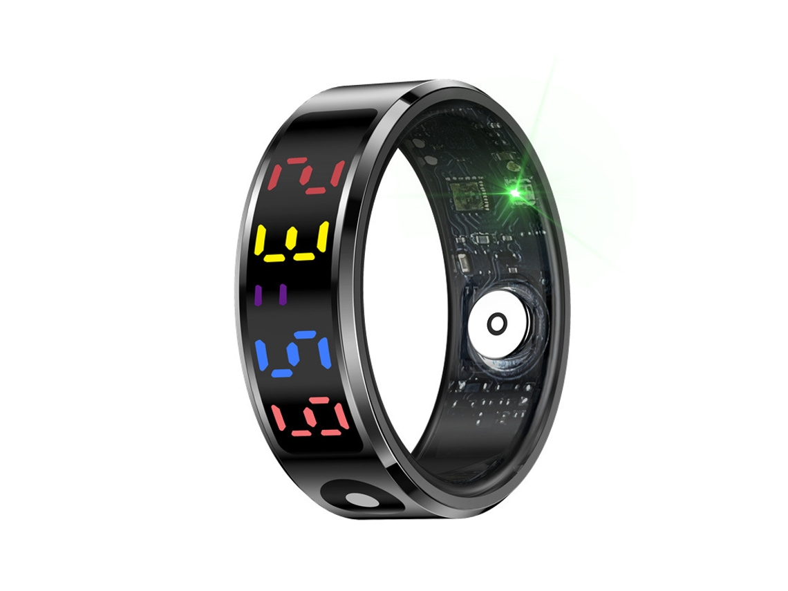 Anillo Inteligente R12, Monitor Salud Bluetooth, Funciones Sueño/frecuencia Cardíaca/oxígeno Sangre, Pantalla A Color.