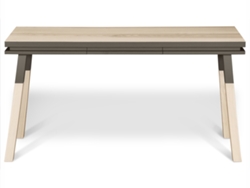 Escritorio MON PETIT MEUBLE FRANÇAIS Rectangular de Madera Maciza Con 1 Cajón 140 cm