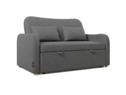 Sofá Cama Gris Marengo NALUI Buddy 2 2 Plazas (137x100x87 cm) Con 2 Cojines