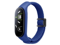 Capa Para Xiaomi Mi Band 7/6/5/4/3 - Fivela Magnética - Laço Trançado Integrado Azul
