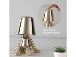 2026-lâmpada De Mesa Portátil Thinker Com Carregamento Usb, Regulável, 3 Níveis De Brilho, Ideal Para Presente E Decoração F Plata