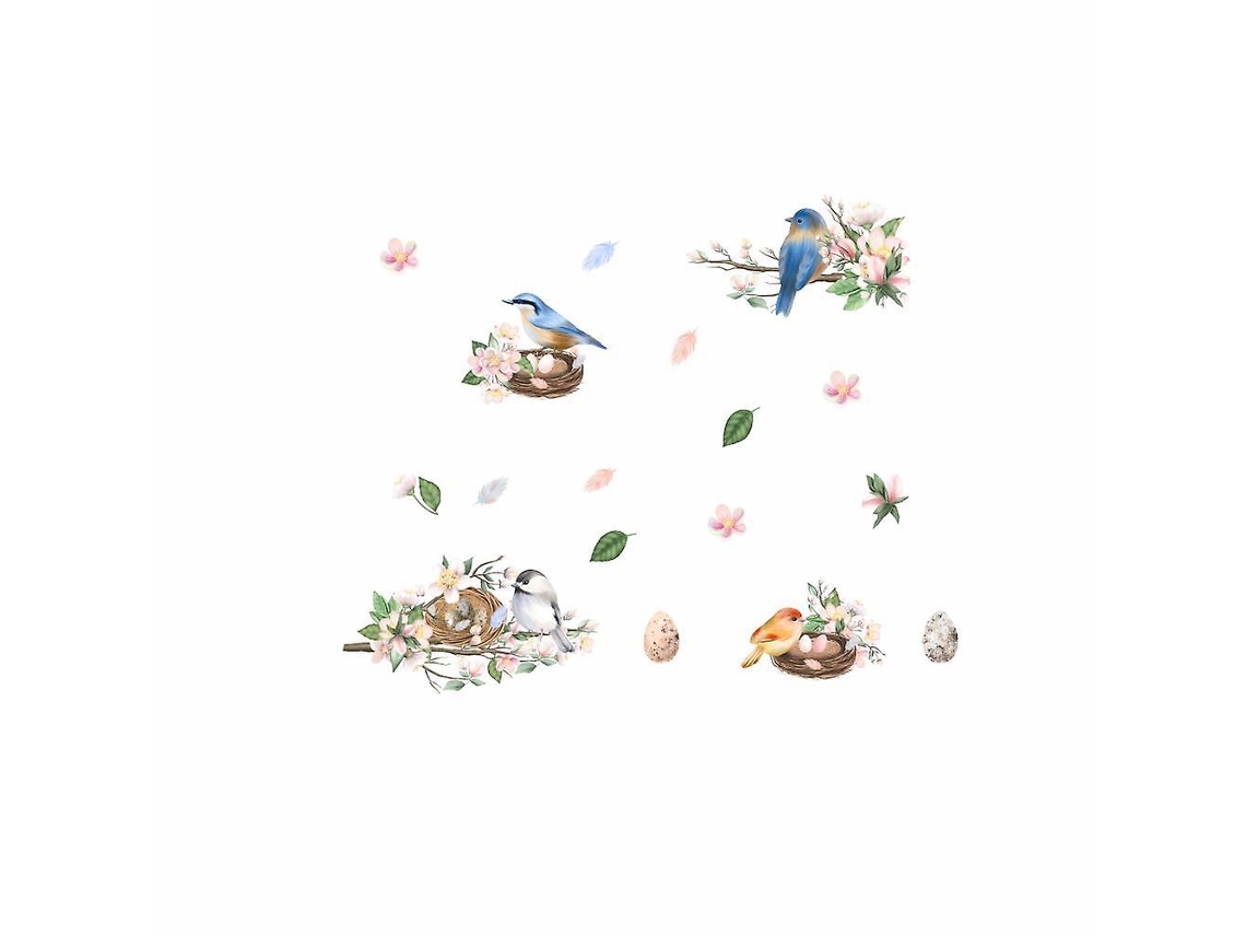Rebe-vinilos De Pájaros Flores Y Hojas Para Decorar Habitaciones Niños, Guarderías Y Salones