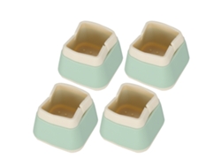 4 Piezas Protectores De Muebles De Silicona 3.3x3.9x3.9cm Fundas Antideslizantes Para Pies De Sillas Mesas (verde)
