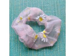 Gorros De Pelo Elásticos Suaves De Gasalla Con Patrón De Margaritas, Bandas Elásticas Para El Pelo, Accesorios Rosados