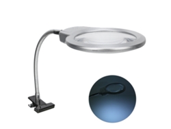 Lupa Led Con Abrazadera De Plástico Abs Para Iluminación De Lectura, 2,25x/5x.