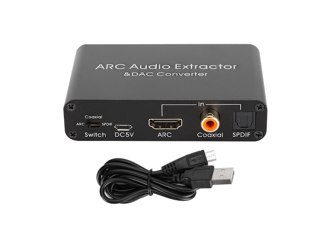 Adaptador de audio con extracción y conversión de arco