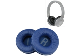 Almohadillas para auriculares JBL T660NC, espuma suave, textura arrugada, color azul, sin ranuras para tarjetas.