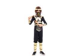 Disfraz de Niño PARTILANDIA ninja kombat serpiente negro y oro (Tam.: 5-6 anos)