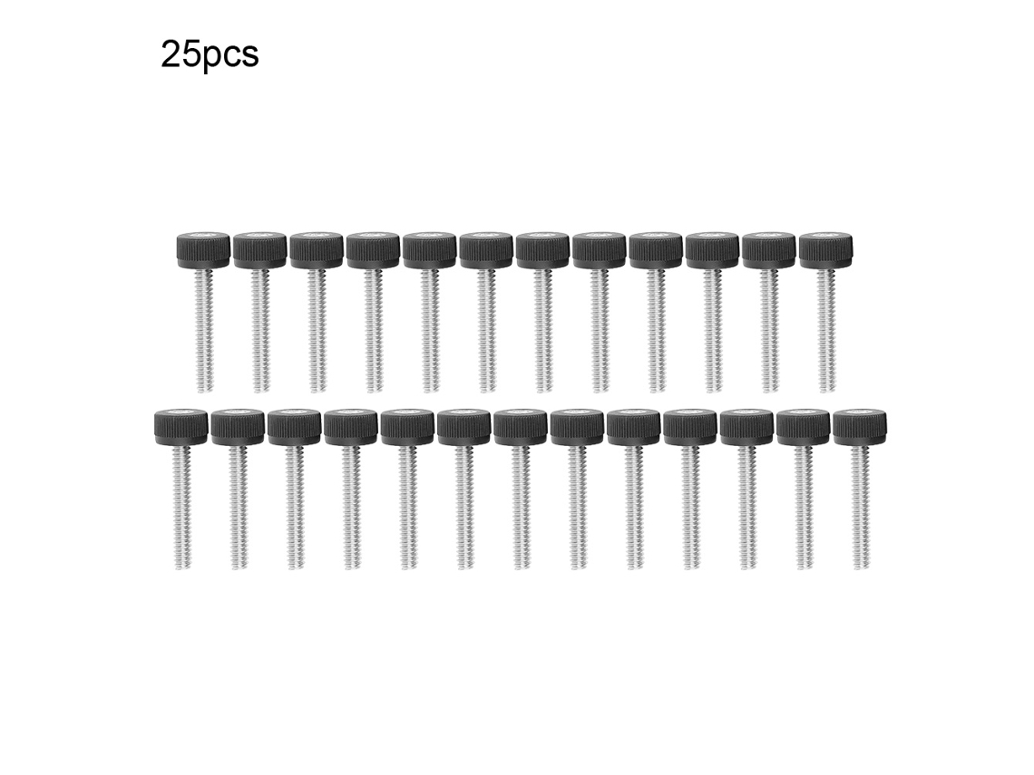 25 Tornillos De Mariposa De Acero Inoxidable Con Cubierta De Nailon, Rosca Completa, 6-32 Piezas, Para Robótica Industrial.