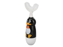 Cepillo de dientes eléctrico infantil en forma de U, de silicona, con 3 cabezales, para niños de 6 a 12 años, color negro. GOKOCO