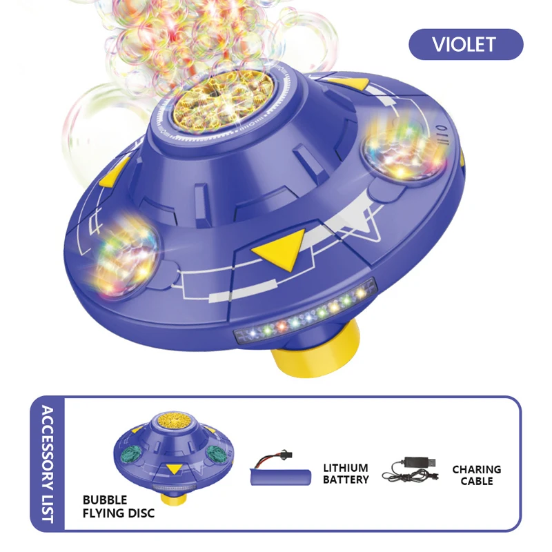 Máquina Eléctrica De Burbujas (morada), Soplador De Jabón, 32 Agujeros, Regalo Para Niños Y Niñas.