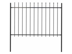 Valla VIDAXL Negro Acero (170x170cm)
