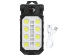 Linterna De Trabajo Cob Portátil, Recargable Por Usb, Con Carcasa Magnética Para Reparación De Automóviles Y Acampada.