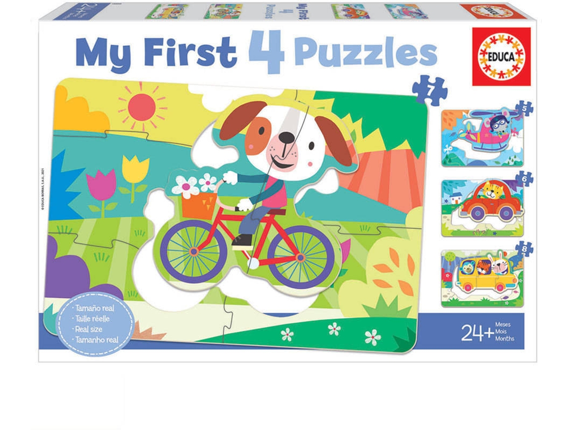 Puzzle EDUCA My First Puzzles Vehículos 5-6-7-8 (Edad Mínima: 2 Años - 5-8 Piezas)