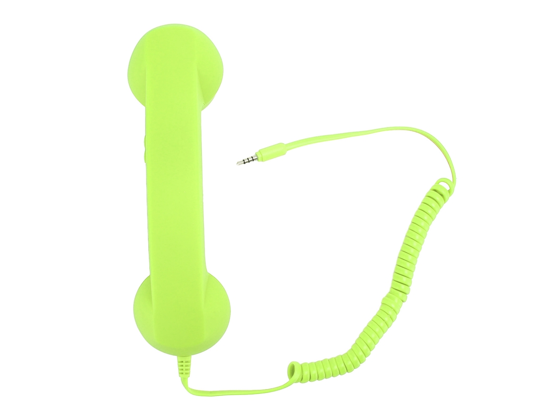 Receptor Telefónico Con Cable De Estilo Retro Y Cable Antirradiación De 3,5 Mm Para Smartphone Y Pc - Verde