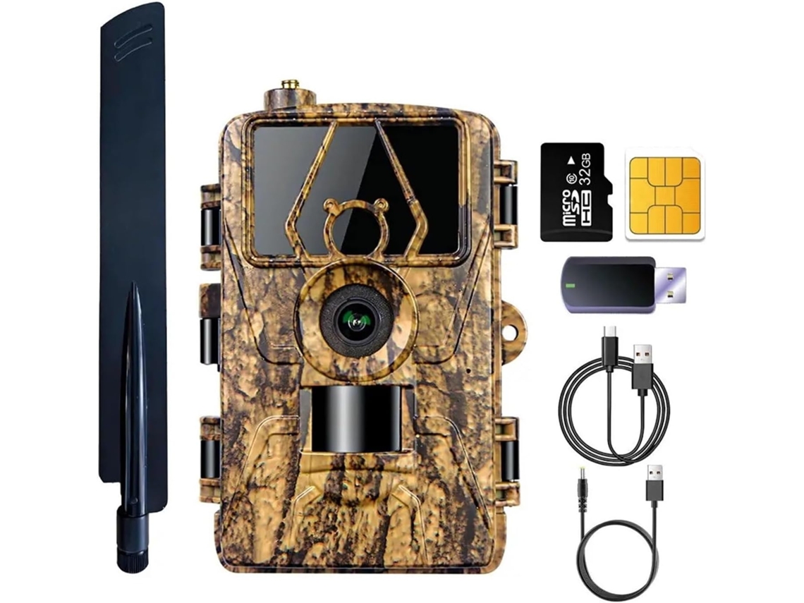 Cámara Faune Sauvage Chasse App 4g Lte 60mp Foto 8k Video Nuit Infrarouge Suivi Des Animaux SFUSHOS