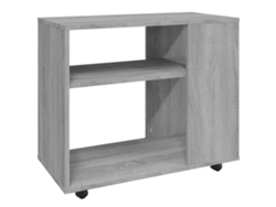 Mesa auxiliar de madera procesada gris Sonoma MAISON EXCLUSIVE (70x35x55 cm)