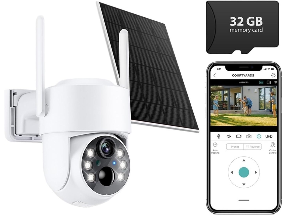 Cámara solar Wi-Fi SFUSHOS de 3 MP