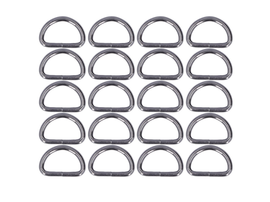20 Anillas Metálicas En Forma De D De 4x38x23 Mm Para Bolsos, Carteras, Pulseras Y Manualidades.