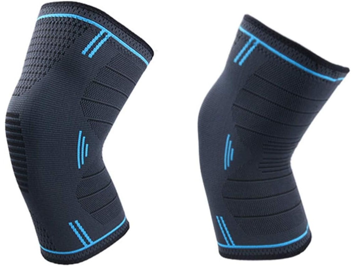 Rodillera Vilico Ab080 Azul Talla L Manga De Rodilla De Compresión Anticolisión De Rodilla For Voleibol Fútbol, Adulto Adolescente (28,5x17cm)