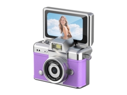 Câmera Infantil Czhhmart Retrô. Tela Basculante.inclui Cartão Tf De 32 Gb (roxo)
