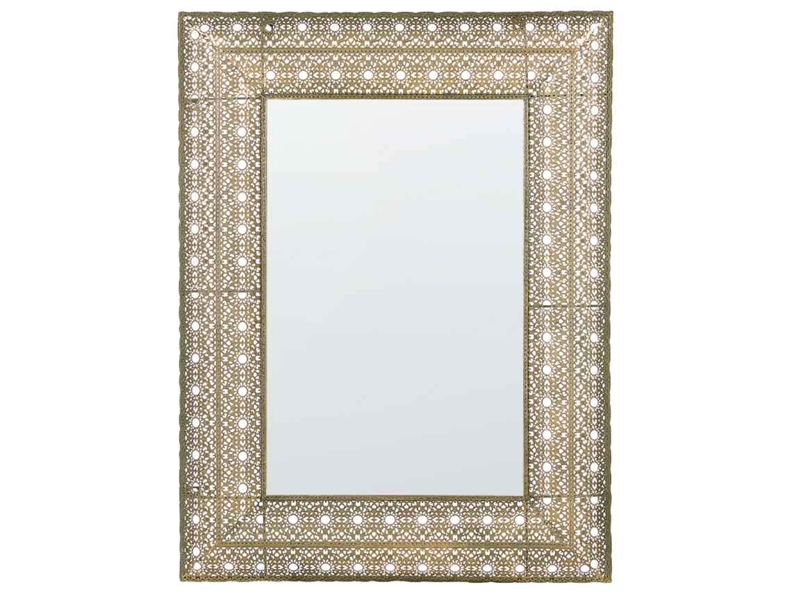 Espejo BELIANI Dehradun de Metal Dorado 69x5x90