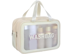 Neceser De Viaje Para Mujer, Neceser Translúcido Mate, Para Viajes, Blanco Lechoso