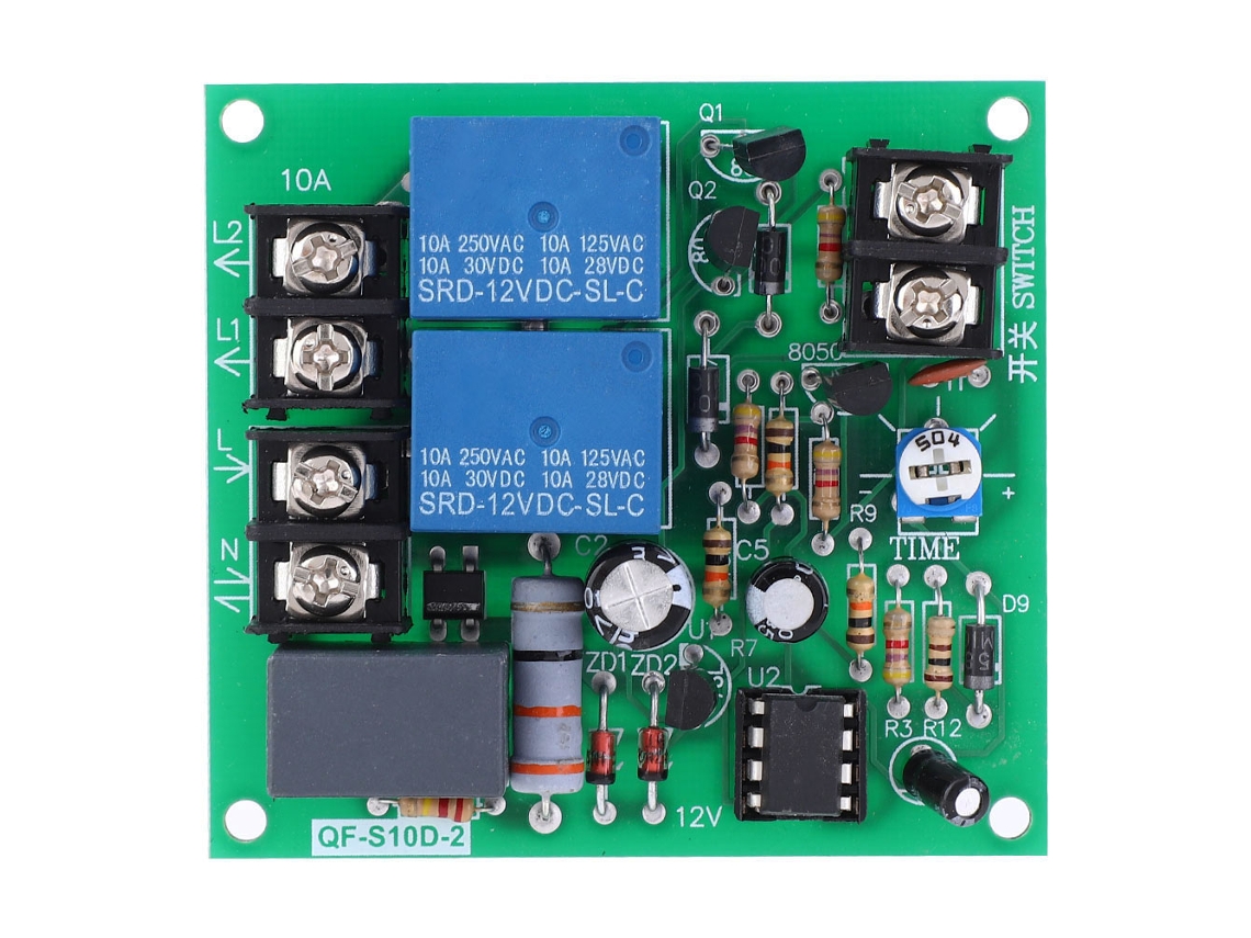 Yncm2026-módulo De Secuencia De Tiempo Ajustable 0.5-4s 2 Canales Qf-s10d-2 Placa De Potencia