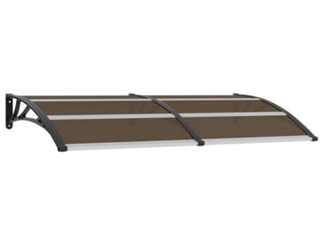 vidaXL Marquesina para puerta PC negro 200x100 cm