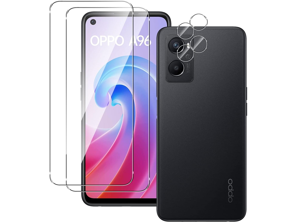 Conjunto de Protectores de Lente Traseira Dureza Hd Arranhões Filme Proteção Sem para Oppo A96 4G HONGWE. (2un)