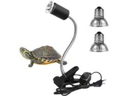 Lámpara para reptiles de 25 W y 50 W UVA UVB, lámpara de calefacción para tortugas terrestres con base giratoria de 360° para reptiles y anfibios, clase energética A