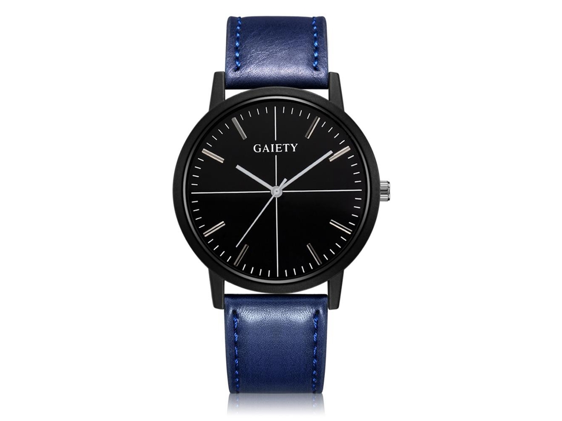 Reloj De Pulsera Para Hombre De Moda Gaiety Analógico De Cuarzo Para Negocios Azul Real
