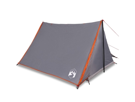 Tienda de campaña para 2 personas VIDAXL impermeable gris y naranja