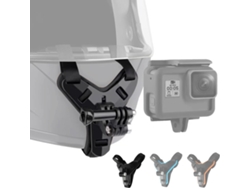 Soporte de barbilla para casco de motocicleta compatible con GoPro Hero 13, 12, 11, Insta 360, Session Eifson (negro)